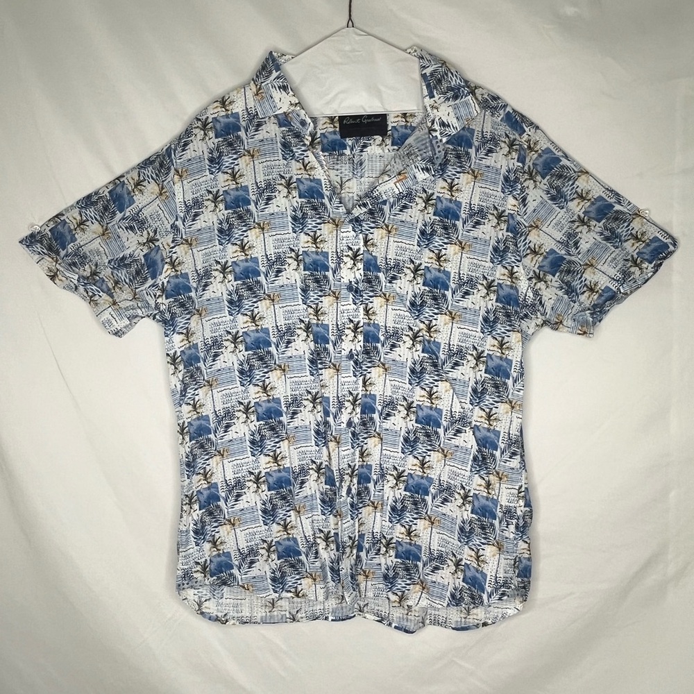 Robert Graham Blue and White Casual Button Down Shirt